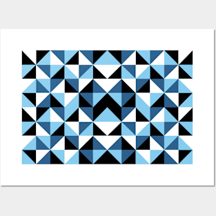 Beautiful clear blue geometric shapes Posters and Art